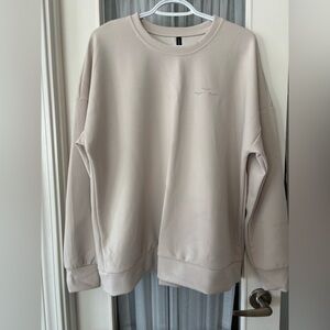 Lazy Pants Premium Luxe Sueded Cream/Bone Crewneck